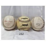 Mixed Lot Three Softballs