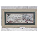 Framed & Matted Joshua Bible Verse Print NEW