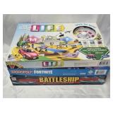 3 Board Games Monopoly Fortnite Battleship Life