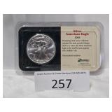 2002 Silver American Eagle Silver Unc. Coin