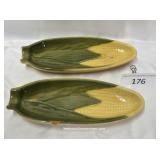 Shawnee Pottery Corn King 2 Corn Dishes #79