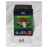 1991 Topps NFL Stadium Club Nine Sealed Packs