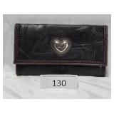Embassy Ladies Black & Brown Leather Wallet NEW