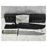 Maxam Saw Tooth Survival Knife w/ Compass NEW