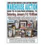 WAREHOUSE CLEARANCE AUCTION