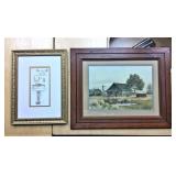 (2) Mixed Lot - Framed Prints