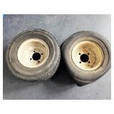 (2) Mower or Cart 4 Lug Wheels & Tires