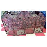 Wrought Iron Fireplace Screen - Roses