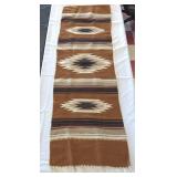 American Indian Style Wool Table Runner Brown/Grey