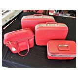 4 pc Set Red Samsonite Luggage