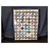 Framed Beer Bottle Cap Collection