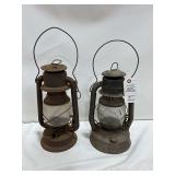 Two Vintage Style Kerosene Lanterns