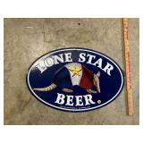 Lone Star Beer Armadillo Tacker Metal Sign