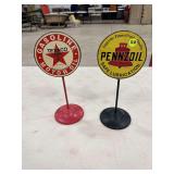 Texaco and Pennzoil Oil Display Signs