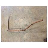 Vintage Scythe with Wooden Handle