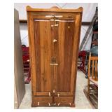Solid Wood Wardrobe with Drawers