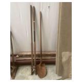 Lot of Three Farm Tools including Shovel and Post Hole Digger