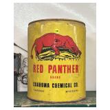 Red Panther Brand Coahoma Chemical Co. Advertising Tin