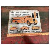 International Fire Truck Chassis Advertising Sign