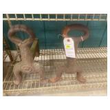 Pair of Cast Iron Fireplace Andirons