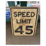 Speed Limit 45 Sign