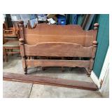 Wooden Bed Frame - Headboard, Footboard, and Rails