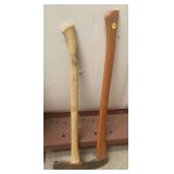 Two Splitting Axes with Wooden Handles