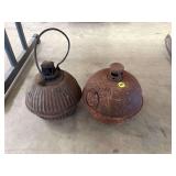 Two Vintage Farm/Orchard Smudge Pots