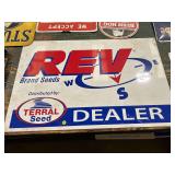 REV Brand Seeds Terral Seed Dealer Sign