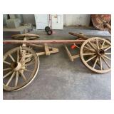 Wooden Wagon or Carriage Frame with Wheels