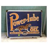 Power-lube Motor Oil Porcelain Sign