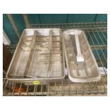 Two Metal Ice Cube Trays - Quickube and Presto Magic Touch