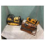 Lot of 3 Metal Toy Bulldozers