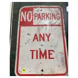 Metal "No Parking Any Time" Sign