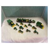 Collection of Diecast John Deere Tractors