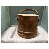 Wooden Lard Press Bucket with Handle