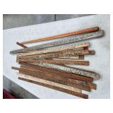 Lot of Advertising Wooden Rulers