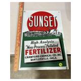 Sunset Crawford Chemical Co. Fertilizer Advertising Sign