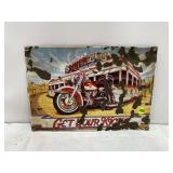 Route 66 Diner Motorcycle Metal Advertising Sign