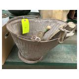 Galvanized Bucket with Cream Separator and Pulley
