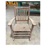 Woven Seat Rocking Chair with Armrests