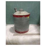 Metal Gasoline Can with Red Trim