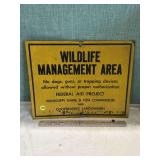 Wildlife Management Area Sign - Mississippi Game & Fish Commission