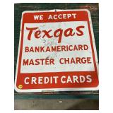 Texgas Credit Cards Advertising Sign