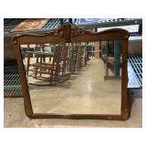 Ornate Wooden Framed Wall Mirror