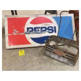 Pepsi-Cola Sign and Carrier