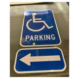 Handicap Parking and Directional Sign