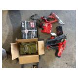 Milwaukee Nail Gun, Nails, Nibbler