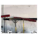 Broom Rack & 3 Brooms