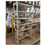 Galvanized Shelf & Contents, 39" x 82" x 15"